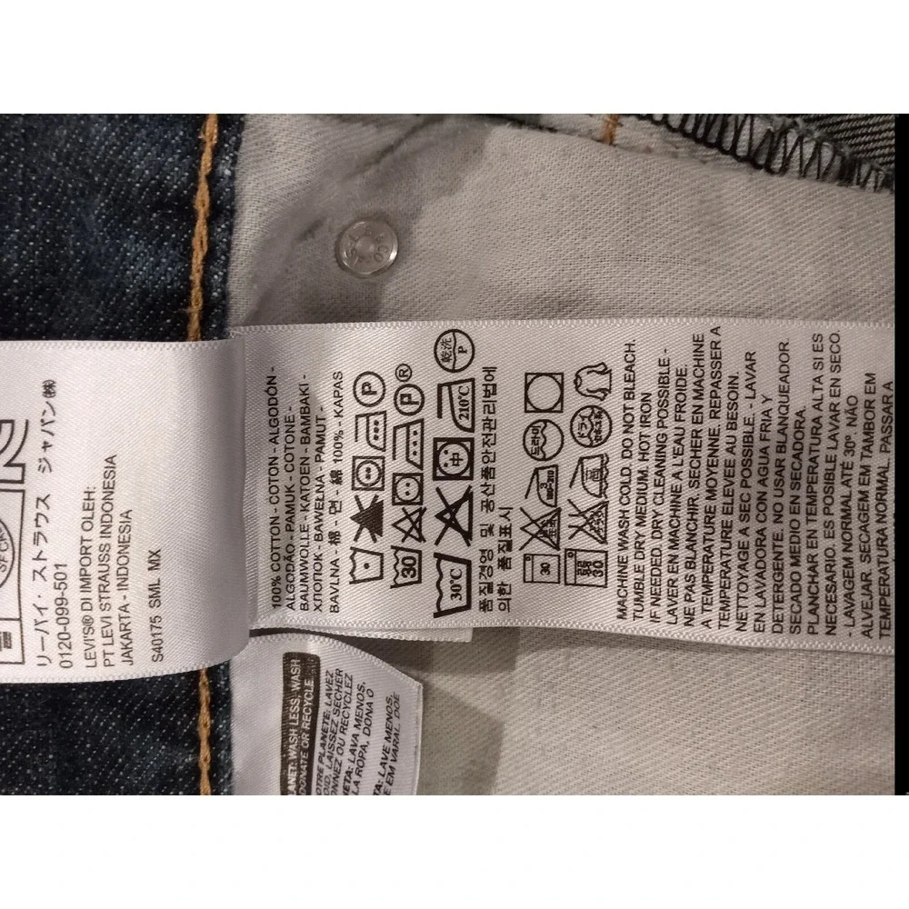 Mens Levi's 559 Dark Wash Denim Blue Jeans Red Tab 34x30
